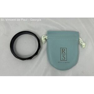 Ross Simons White Iridescent Mother Of Pearl MOP Mosaics Lotus Flower Bangle